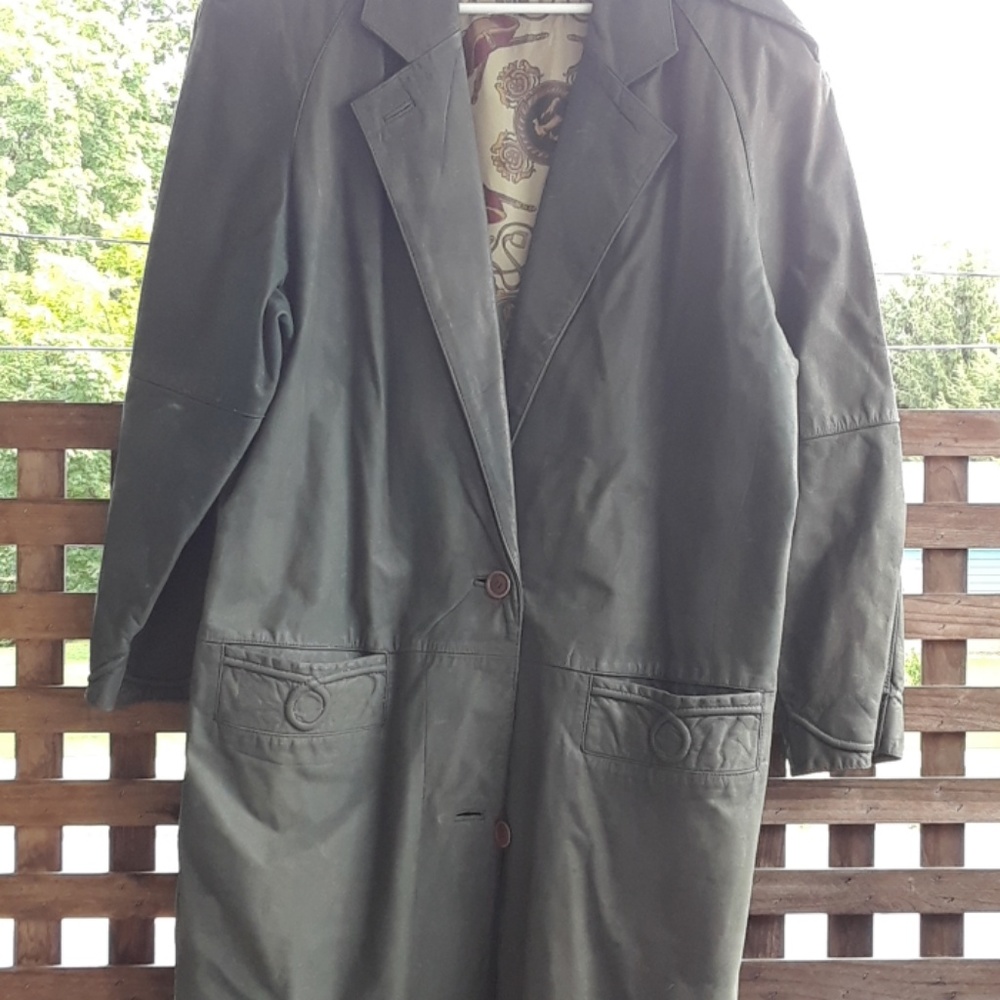 Split end ltd leather coat